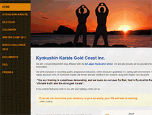 Tablet Screenshot of kyokushinkarategoldcoast.com.au